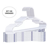 Komforta Kit 100 Unidades Cabide Acrilico Para Calça Transparente De Roupa Acrilico Adulto Organizador Slim Ultrafino