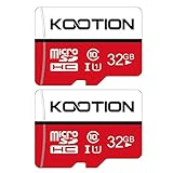 KOOTION Pacote Com 2 Cartões Micro SD De 32 GB Classe 10 Micro SDHC Memória UHS I Cartão Ultra Alta Velocidade TF Card R Flash C10 U1 32 GB