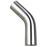 KOTVTM Diâmetro Externo De 45 Mm Comprimento Da Perna 100 Mm Curva De 45 Graus Tubo Intermediário De Tubo De Alumínio De 45 Graus Tubo Intermediário De Tubo De Alumínio De Raio Apertado Tratamento De Alto Polimento