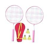 Kowaku Kit De Badminton Para Crianças Com Raquetes E Bolas- Rosa