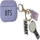 KPOPIRUDA Capa Compatível Com Airpods Pro Com Chaveiro Army Bomb Capa Protetora De Silicone Premium Para BT S Para Kpop Merch Roxo 