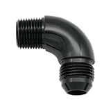 KRD PERFORMANCE Cotovelo De 90 Graus Uma Peça Fluxo Total 8 AN Macho Para Conector Adaptador De Encaixe Macho NPT De 3 20 3 Cm Alumínio Preto