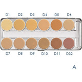 Kryolan corretivo Dermacolor Paleta 12 Cores Modelo A