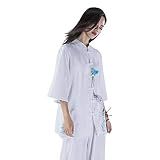 KSUA Terno Feminino Tai Chi Uniforme De Artes Marciais Chinês Kung Fu Roupas De Algodão Wing Chun  Azul  US XS  Tag S
