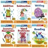 Kumon Grade 2 Complete Set (6 Workbooks) - Addition, Subtraction, Geometry&measurement, Word Problems, Reading, Writing