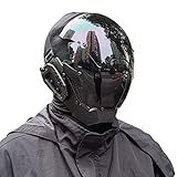 Kyeday Máscara Punk Cosplay Para Homens, Cosplay Máscara De Halloween Adequada Para Festas E Festivais De Música, Preto, G