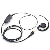 Kymate Fone De Ouvido HKLN4455 HKLN4602 CLP1010 CLP1040 CLP1060 CLP446 CLP1083e CLP446e CLPe Plus Com Microfone PTT Para Rádios Empresariais Motorola Solutions Cabo Giratório De Pino único