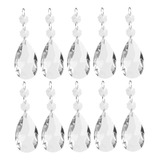 L 20pcs Claro Cristal Gota Lustre Pendurado Pingente