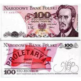 L 398 Maravilhosa Cédula F E 100 Zlotych Poland Polônia