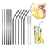 L a Utilidades Kit 10 Canudos Aco Inox Metal Reutilizável   Escova