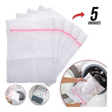 L a Utilidades Kit 5 Saquinhos De Lavar Roupas Delicadas Com Zíper Resistente Roupa Intima 30x40