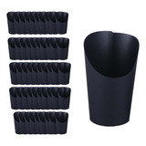 L Cones Bandejas De Comida De Casamento Fry Cup Caixas Preto