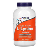 L-lysine 1000 Mg 250 Tablets L Lisina Now Foods Contra Herpes