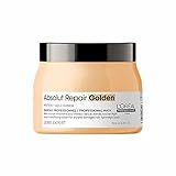 L Oréal Professionnel Máscara De Tratamento Absolut Repair Golden Repara Danos E Promove Brilho Com Quinoa Proteínas Para Cabelos Finos A Médios Secos E Danificados 500g