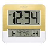 La Crosse Technology L73859 Relógio Digital Atômico De Dois Tons Com Temperatura