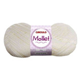 Lã Mollet 100g Círculo Kit Com 20 Unidades Cor Branco