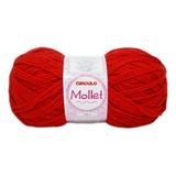 Lã Mollet Círculo 40g Para Tricô E Crochê Kit 5 Unidades