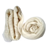 Lã Para Feltragem Natural Cardada 200g