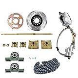 Labwork Kit De Montagem De Eixo Traseiro 32 Eixos - Cubo - Corrente - Cilindro Mestre De Freio Substituição Para Go Kart ATV