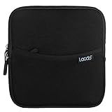 Lacdo Gravador De Dvd Usb Externo à Prova De Choque Blu Ray E Neoprene De Disco RíGido Externo Armazenamento Protetor Bolsa De Transporte Com Bolso De Armazenamento Extra Para Apple Md564zm Preto