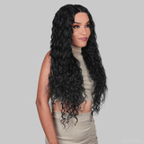 Lace Front Wig Cacheada Preta Longa