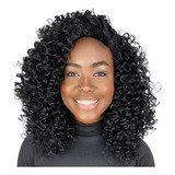 Lace Peruca Wig Cacheada Alça Regulável Cabelo Bio Orgânico