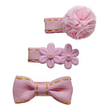 Lacinho De Cabelo Bico De Pato Bebê Hair Clips Jeans Pompom