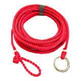 Laço Corda Americano Torcido 12mt Vermelho Laçar Vaca Boi