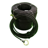 Laço Corda Americano Torcido 15mt Preto Lida Diária Boi Sela