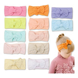 Laço De Bebe Lacinhos De Cabelo Turbante Menina Kit C 12