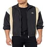 Lacoste Jaqueta Bomber Masculina Reversível De Ajuste Clássico Preto Croissant Farinha P