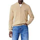 Lacoste Suéter Masculino Monocromático De Algodão Com Zíper E Gola Alta Viennese XGG