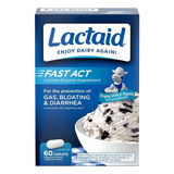 Lactaid Fast Act 60 Capsulas Enzima Lactase Sabor Sem Sabor