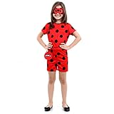 Ladybug Curta Infantil Sulamericana Fantasias Vermelho Preto G 10 12 Anos