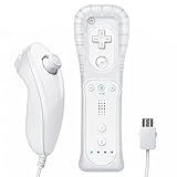 LaiChauKit Wii Remote With Nunchuck  Compatible With Nintendo Wii Wii U  Wii Controller With Nunchuck  With Silicone Case And Wrist Strap