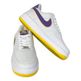 Lakers Nike Air Tenis Full Basquetball Skate Caminhada Dia 