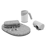 Lalo Bathtime Essentials Conjunto Incluindo Protetor De Joelho E Cotovelo Copo De Enxágue E Tampa De Bico Coco