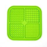 Lambedor Pet 15x15 Tapete De Alimentação Lenta Para Cães E Gatos Patê Cachorro Lambedouro Comerouro Lento Comida Pastosa Cachorro Comedouro Lento De Lamber Com Ventosa Verde 