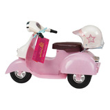 Lambreta Rosa Com Capacete