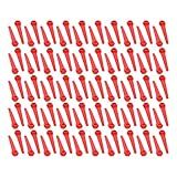 Lâmina De Cabeça De Plástico 100 Peças Lâmina De Cabeça Hexagonal Vermelha Lâmina De Corte Para Jardim De Quintal Facas De Carpete