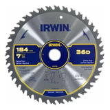 Lâmina De Serra Circular Widea Irwin 7 1 4 Pol 36d Iw14108 Cor Prateado