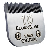 Lâmina De Tosa 10 1 5mm Gruum Compatível Com Máquina De Tosa Andis Agc Oster A6 Wahl Km10 Km5 Km2 Romeo Propetz Pluma Precisionedge Arc2 Tosa Higiênica