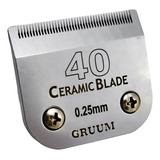 Lâmina De Tosa 40 0 25mm Gruum Compatível Com Máquina De Tosa Andis Agc Oster A6 Wahl Km10 Km5 Km2 Romeo Propetz Pluma Precisionedge Arc2 Lamina Tricotomia