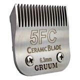 Lâmina De Tosa 5fc 6 4mm Gruum Compatível Com Máquina De Tosa Andis Agc Oster A6 Wahl Km10 Km5 Km2 Romeo Propetz Pluma Precisionedge Arc2 Tosa Lamina 5 Lâmina 5f Tosa
