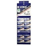 Lâmina Inox Para Barbear 50 Peças Lord