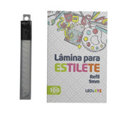 Lamina Para Estilete Estreito 9mm Com 100 Peças