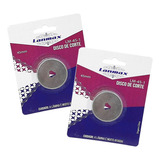 Lâminas Corte Cortador Circular Disco 45mm Kit Com 2 Lanmax