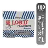 Lâminas De Barbear Lord Platinum 100 Unprofissional Platinum Com Fio Simples1 X 100 Unidades
