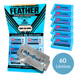 Lâminas De Barbear Profissional Feather Inox Platinum One 