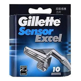 Lâminas Para Barbear Gillette Sensor Excel Pacote De 10